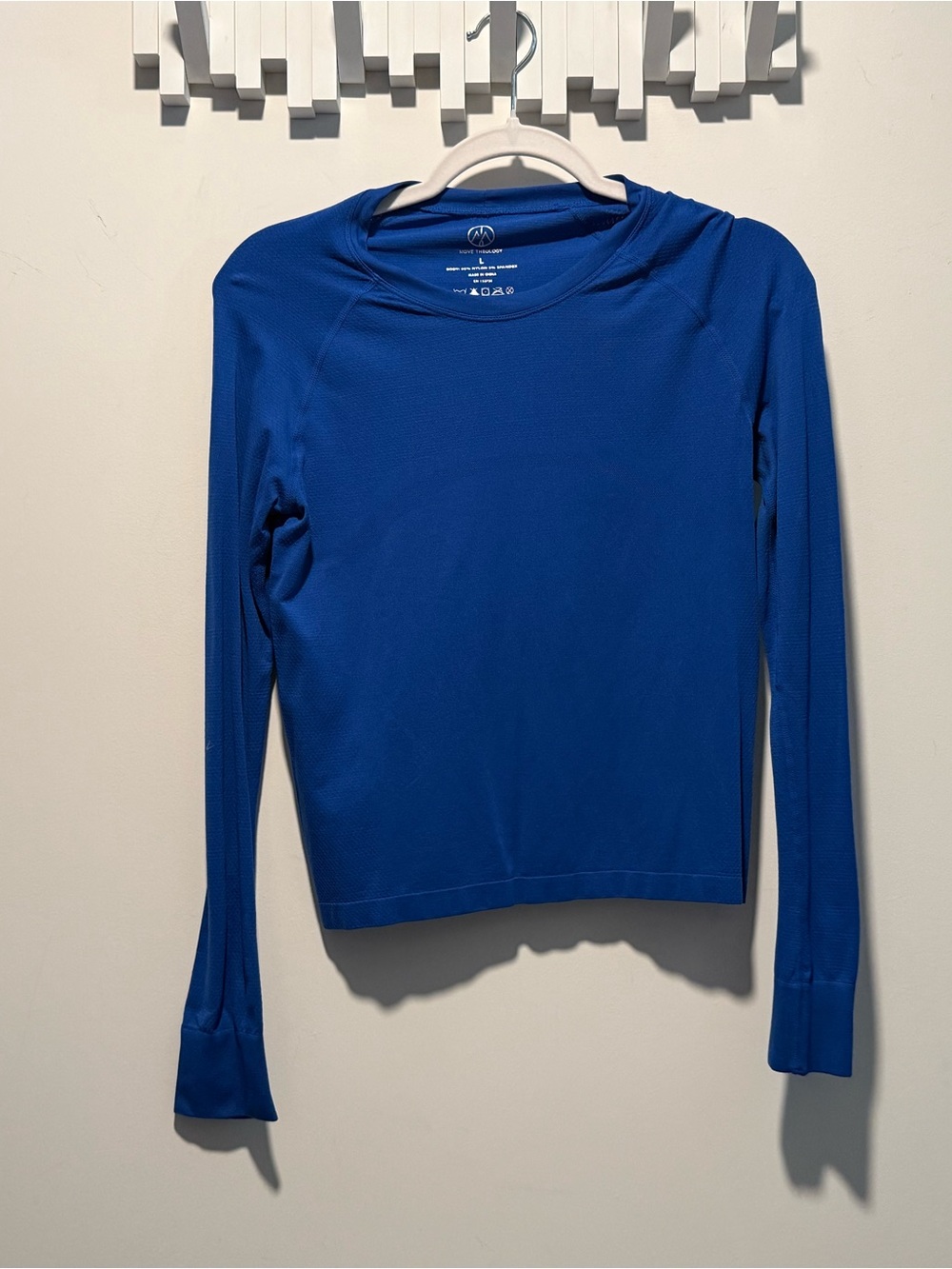 Athleta Cobalt Blue Long Sleeve Crew Top